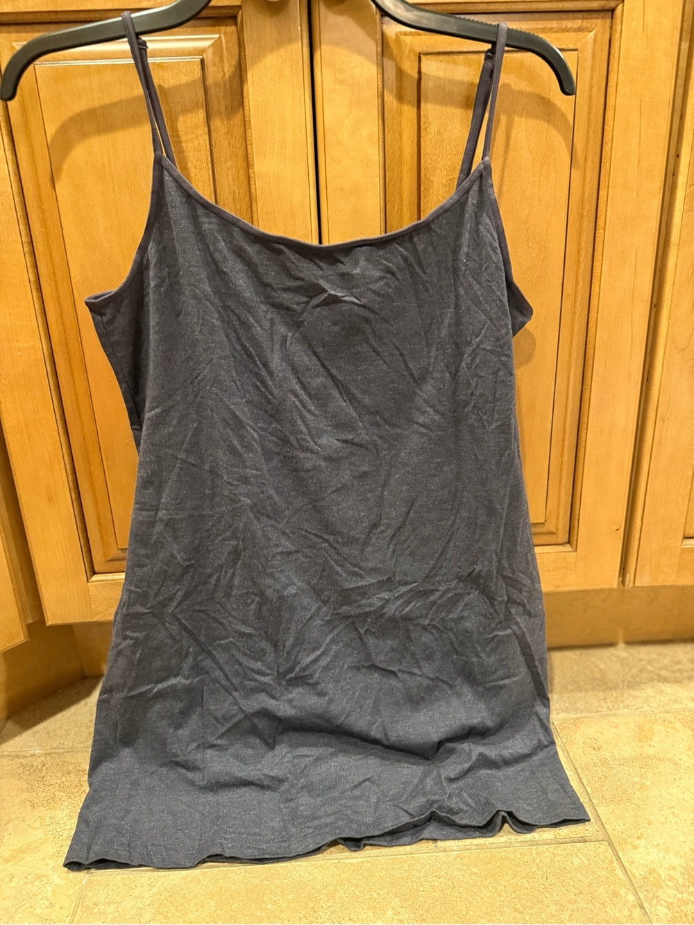 Women's dark gray Spaghetti Strap Tank Top